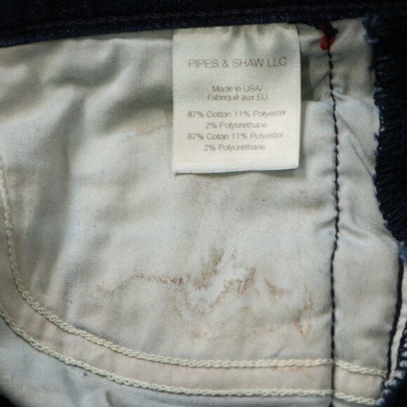 Veronica Beard Jeans Style JO720003 Carolyn Midnight Wash Red Stripe Button Fly - Picture 9 of 10